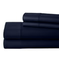 thumbnail image 1 of ABORN 800 Thread Count Egyptain Cotton 4 PC Adult Bedsheet 18" Deep Pockets Navy Blue, RV King, 1 of 7