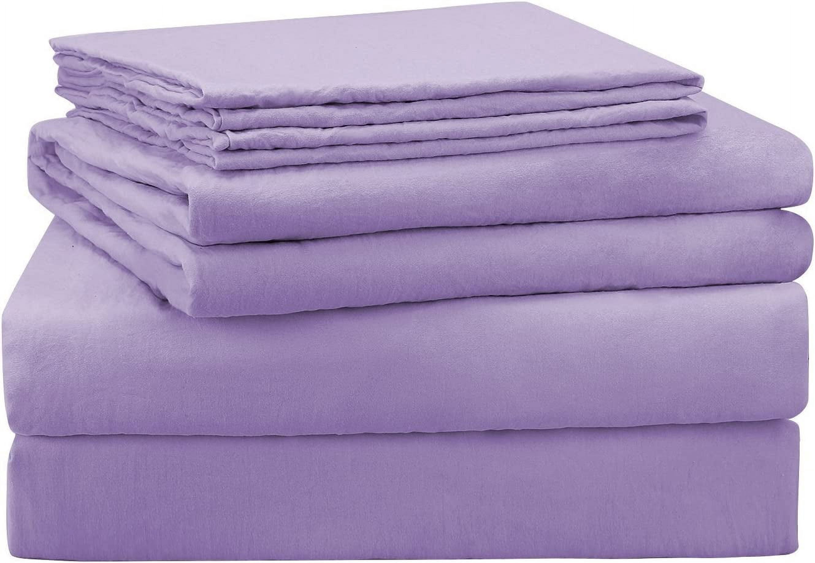800 Thread Count 100% Egyptian Cotton 3 Piece Duvet Set with Zipper Closure & Corner Cal King/King 3 Pc Duvet Set Color Lavender Solid