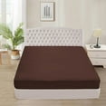thumbnail image 1 of 800 Thread Count 100% Egyptian Cotton 3-Piece Fitted Sheet ( 1 Fitted Sheet + 2 Pillow Covers) 21 Inches Deep Pocket Size Full XL Color Chocolate Solid, 1 of 6