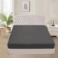 thumbnail image 1 of 800 Thread Count 100% Egyptian Cotton 3-Piece Fitted Sheet ( 1 Fitted Sheet + 2 Pillow Covers) 27 Inches Deep Pocket Size Full XL Color Grey Solid, 1 of 6