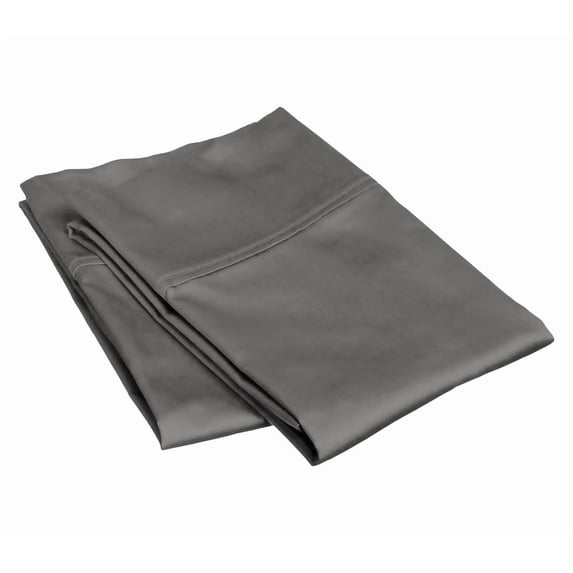 800 Thread Count 100% Egyptian Cotton Pillowcase Set, King Size 20x40 Inch, Dark-Gray , 2-Pack, Envelope Closure, Soft, Cooling, Crisp & Breathable