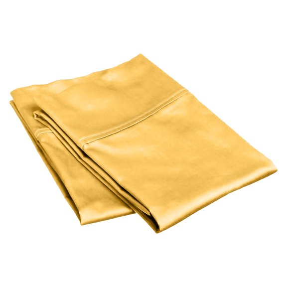 800 Thread Count 100% Egyptian Cotton Pillowcase Set, Standard/Queen Size 20x30 Inch, Gold , 2-Pack, Envelope Closure, Soft, Cooling, Crisp & Breathable