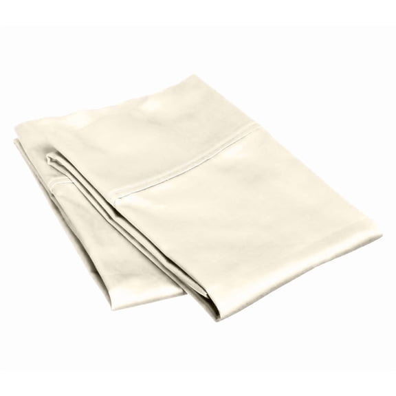 800 Thread Count 100% Egyptian Cotton Pillowcase Set, Standard/Queen Size 20x30 Inch, Ivory, 2-Pack, Envelope Closure, Soft, Cooling, Crisp & Breathable
