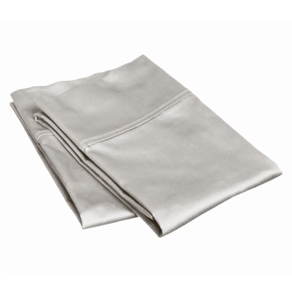 800 Thread Count 100% Egyptian Cotton Pillowcase Set, Standard/Queen Size 20x30 Inch, Silver-gray , 2-Pack, Envelope Closure, Soft, Cooling, Crisp & Breathable