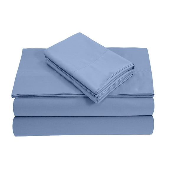 800-Thread Count 100% Egyptian Cotton RV King Sheet Set, 4PC (1 Flat, 1 Fitted, 2 Pillowcases) Long Staple Cotton, 800-TC Pure Cotton, 15" Deep Pockets - RV King, Light Blue