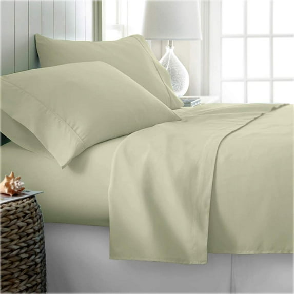 800 Thread Count 100% Egyptian Cotton Sateen Weave - 4 Piece Bed Sheets, Ivory Solid - Full Size, Luxury Premium Hotel Quality Sheet Set, Fits mattresses Upto 18” deep Pocket