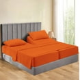 thumbnail image 1 of 800 Thread Count 100% Egyptian Cotton Sheets Split-California King Size Bed Sheets 5 Piece Sheet Set 15" Deep Pocket of Fitted Sheet Color Orange Solid, 1 of 5