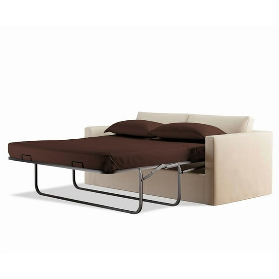 800 Thread Count 100% Egyptian Cotton Sleeper Sofa Bed Sheet Set Solid King Size (76"x 80"x 7" ) with 4 -PCS Fitted Straps Color Chocolate