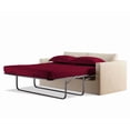thumbnail image 1 of 800 Thread Count 100% Egyptian Cotton Sleeper Sofa Bed Sheet Set Solid Olympic Queen Size (66"x 80"x 5" ) with 4 -PCS Fitted Straps Color Burgundy, 1 of 6