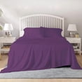thumbnail image 1 of 800 Thread Count 100% Egyptian Cotton Sheet Set, 4 Pc Set, Sateen Weave,Soft Luxury Bedding, Fits Upto 15" Inch Deep Pocket (Plum Solid, King Size), 1 of 7