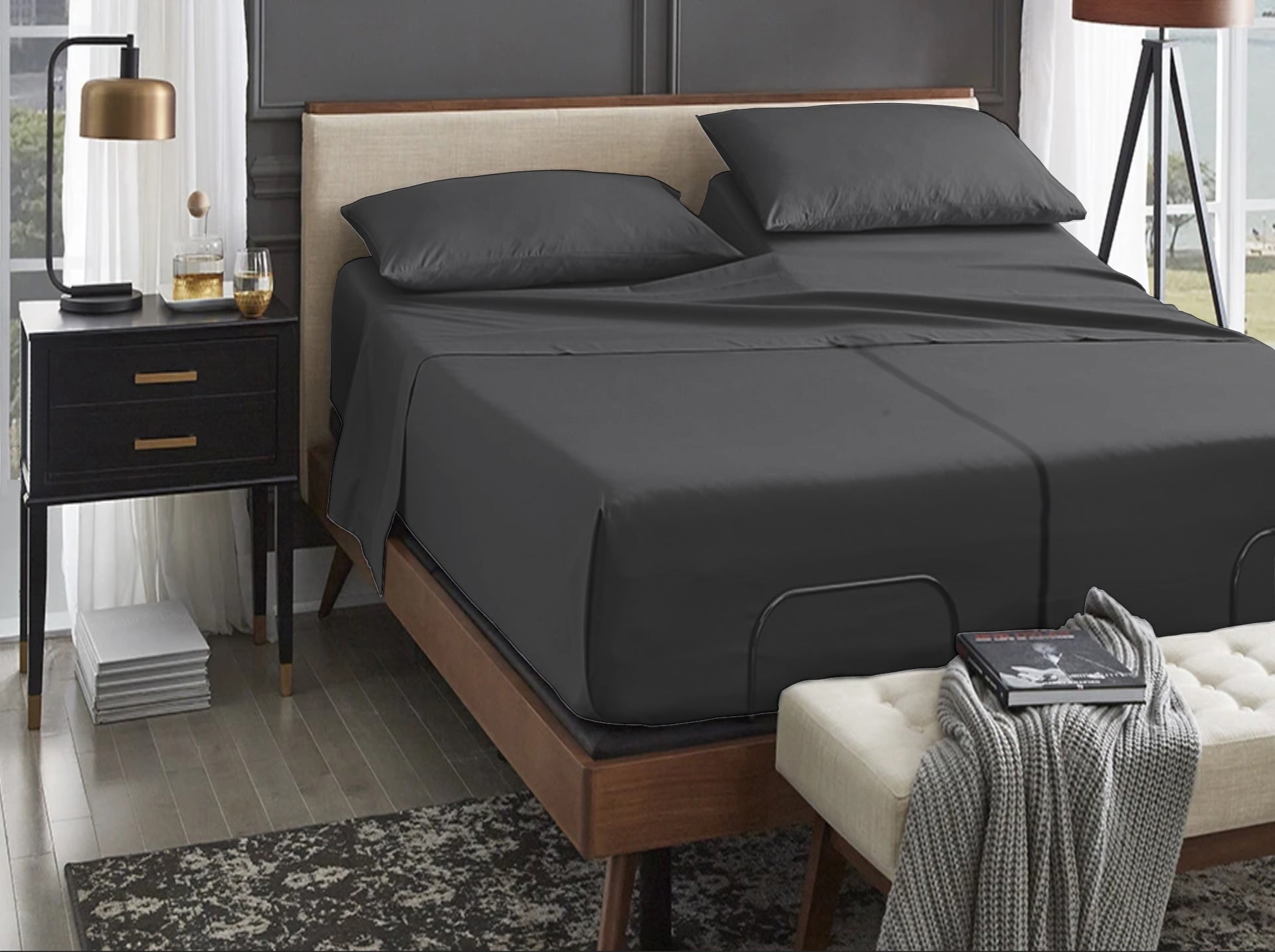 800 Thread Count 100 MyEgyptianGizaCottonSetPillow, Split CalKing