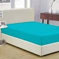 thumbnail image 1 of 800 Thread Count 3 Piece (1- Fitted Sheet + 2- Pillow cover) Quality 12 Inch Deep Pocket 100% Egyptian Cotton Color Turquise Blue Solid Size Twin, 1 of 5