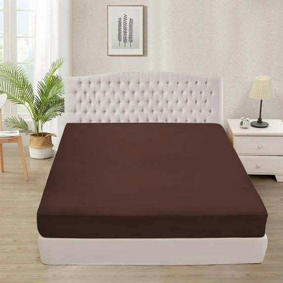 800 Thread Count 3 Piece (1- Fitted Sheet + 2- Pillow cover) Quality 24 Inch Deep Pocket 100% Egyptian Cotton Color Colclate Solid Size Twin