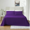 thumbnail image 1 of 800 Thread Count 4 Piece Quality Sheet Set 18 Inch DeepPocket 100% Egyptian Cotton Color Purple Stripe Size Twin, 1 of 4
