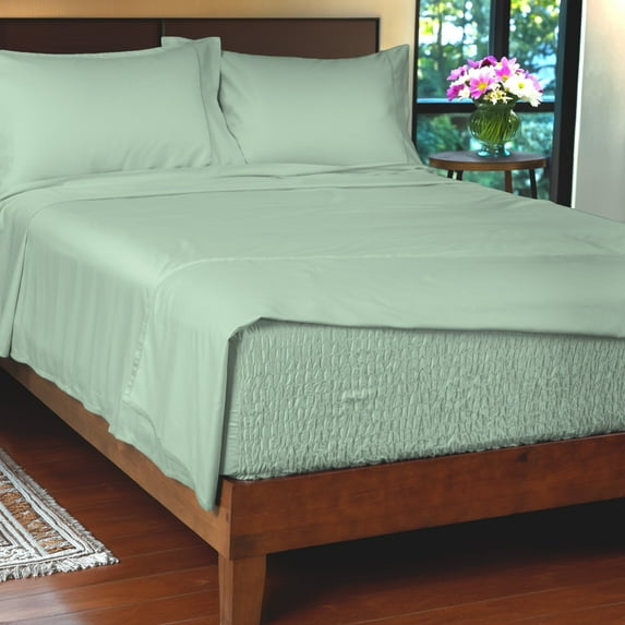 BedTite 800 Thread Count Cotton Rich 4-Piece Queen Sheet Set - Seaglass