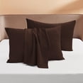 thumbnail image 1 of 800 Thread Count Egyptian Cotton 2-Piece Pillowcase Set with Envelope Closure, Standard Size (20" x 26") Chocolate Solid, 1 of 4