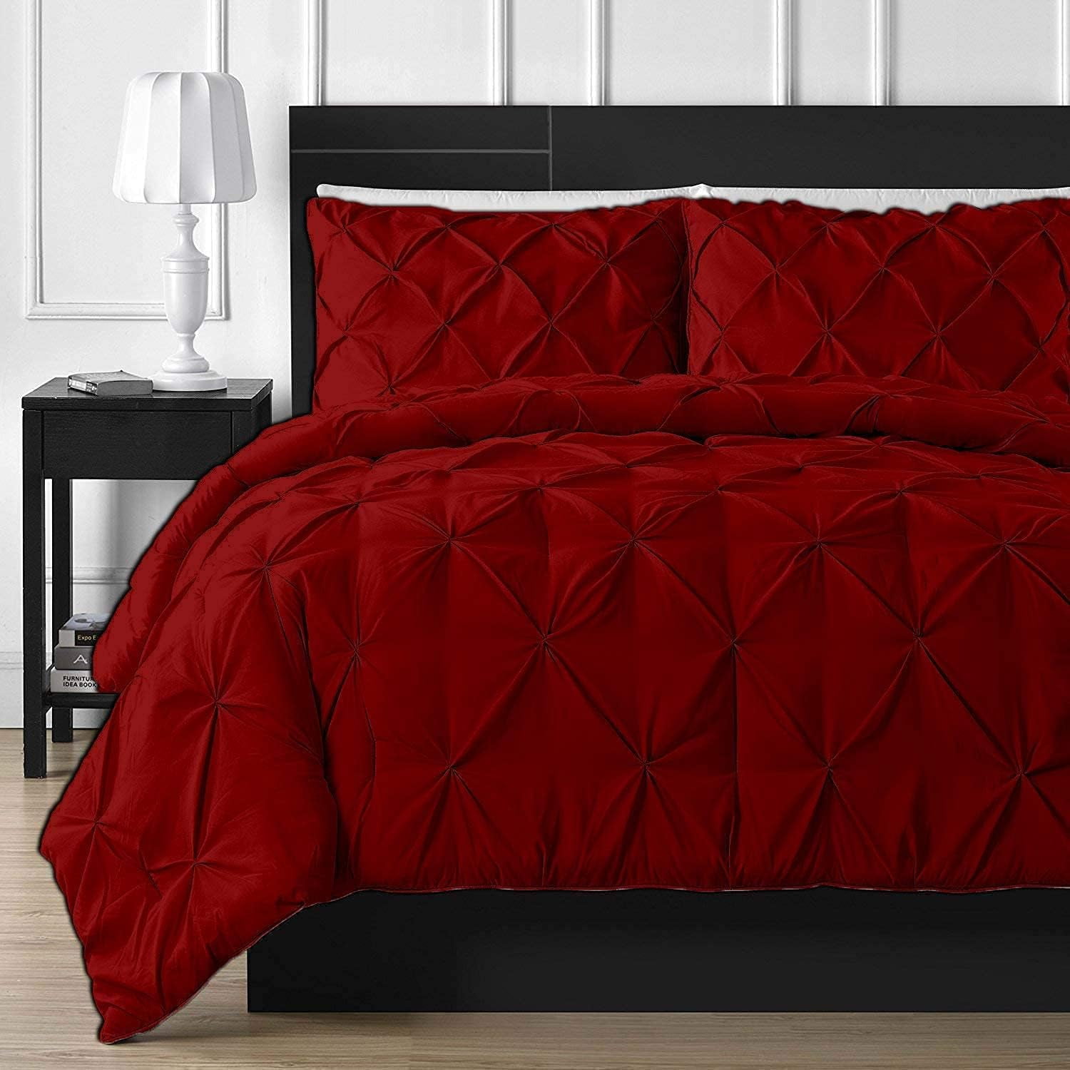 NJSR 600 Thread Count Egyptian Cotton Duvet Cover - King Size (90"x104"), Dark Grey Striped - View #10