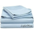 thumbnail image 1 of 800 Thread Count Sheet Set !! 4-Pieces 100 % Egyptian Cotton !! SOLID COLORS - Full Size - Solid Colors { Light Blue } Extra Large Pocket 10" Inches By KM LINEN, 1 of 1