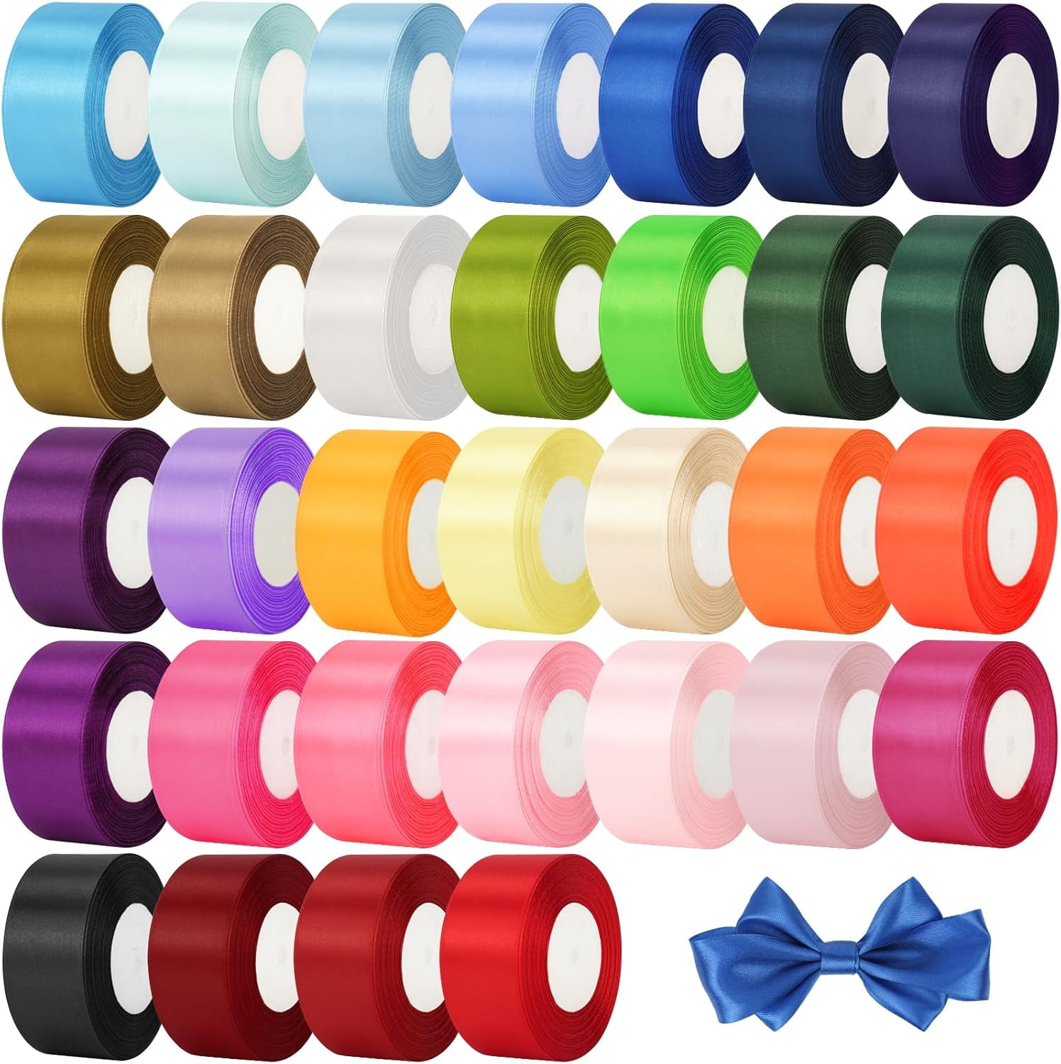 800 Yards Ribbon,1-1/2 Inch Satin Ribbon,Single Face Satin Ribbons, Perfect for Gift Wrapping,Wedding Decoration,Handmade Bows,Wrapping Bouquet and More