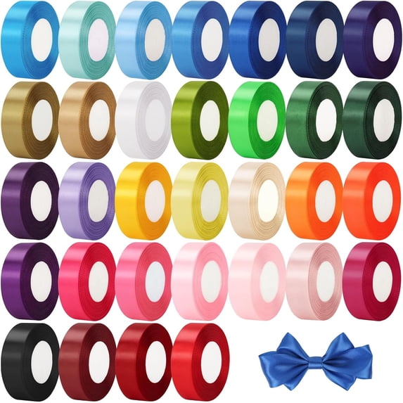 800 Yards Ribbon,1 Inch Satin Ribbon,Single Face Satin Ribbons, Perfect ...
