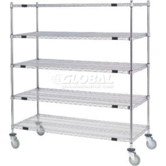 800 lbs Nexel Open Sided Wire Stock Picker Truck 5 Wire Shelves