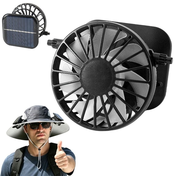 800 mA Solar Fan Replacement - Mini Solar Powered Fan for Hat Replacement,Portable SolarFan Lightweight Cooling Fan Hat Accessories for Outdoor Camping Fishing, 3-Speed Adjustable