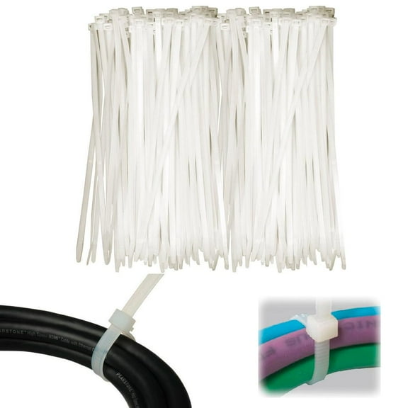 800 pcs Clear 6" Inch Nylon Cable Wire Wrap Zip Ties 18 LBS UV Resistant USA