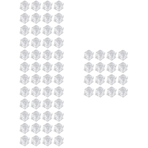 MERRYHAPY 800 Pcs Clear Plastic Ice Cubes for Crafts, Party Decor, Table Setting, Wedding, and Home Use