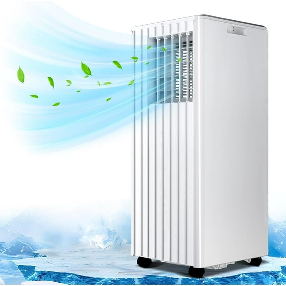 8000 BTU 3-In-1 Portable AC – Cools 450 Sq.Ft, Dehumidifier & Fan w/ Remote & Window Kit