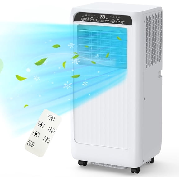 8000 BTU Floor Standing 3-in-1 Portable Air Conditioner, Freestanding AC Unit with Cooling Dehumidifier Fan Modes, Remote Control Included, Efficient Cooling for Rooms Up to 35 Sq.Ft