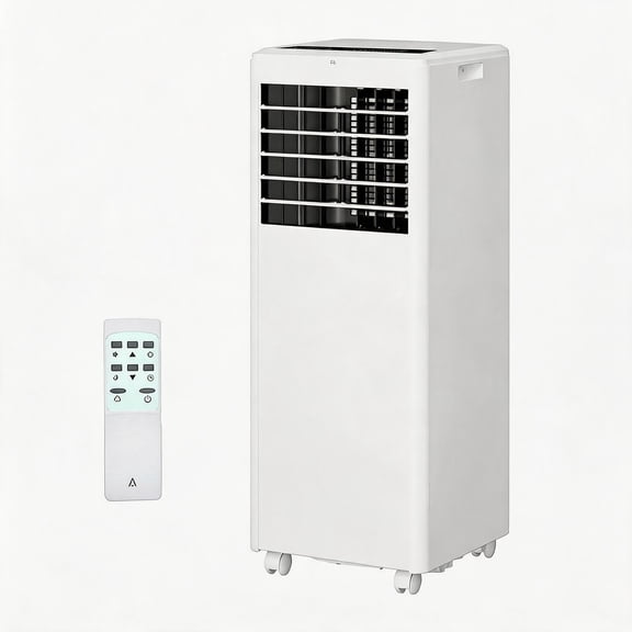 8000 BTU Portable Air Conditioner, 3-in-1 AC Unit Cools Up to 350 Sq Ft, Quiet with Remote Control, 24H Timer, Auto-Evaporation, Washable Filter for Home Bedroom Office Apartment