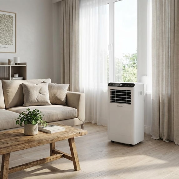 8000 BTU Portable Air Conditioner, 3-in-1 Cool/Dehumidifier/Fan, Covers Up to 350 Sq.Ft