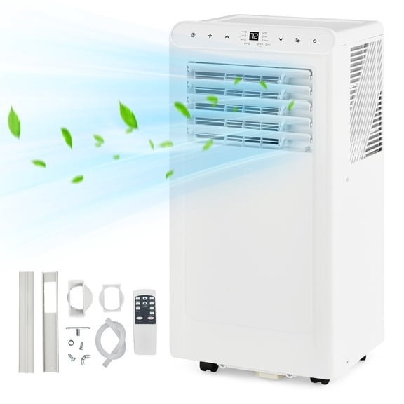 8000 BTU Portable Air Conditioner,3-in-1 Cooling, Dehumidifier & Fan,Quiet Operation, Remote, 24H Timer