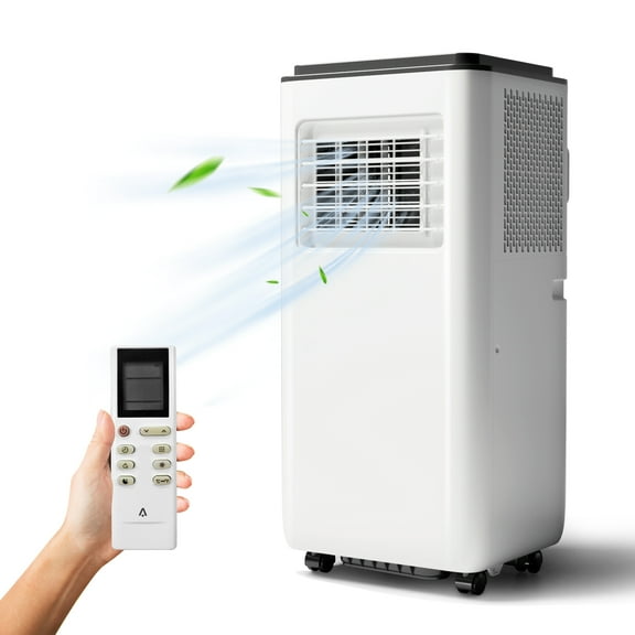 8000 BTU Portable Air Conditioner, 3-in-1 Floor AC with Cooling, Dehumidifier & Fan Modes, Remote Control Included, Room Air Conditioner for Spaces up to 350 Sq. Ft