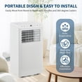 thumbnail image 1 of 8000 BTU Portable Air Conditioner – 4-Mode AC Unit with Dehumidifier, Fan & Sleep Mode, Quiet Operation, Remote Control & Window Kit for Rooms up to 350 Sq.Ft, 1 of 8