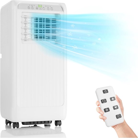 Eastvita 8000 BTU 350 Sq Ft Portable Air Conditioner for Home 350 sp. ft Room, White
