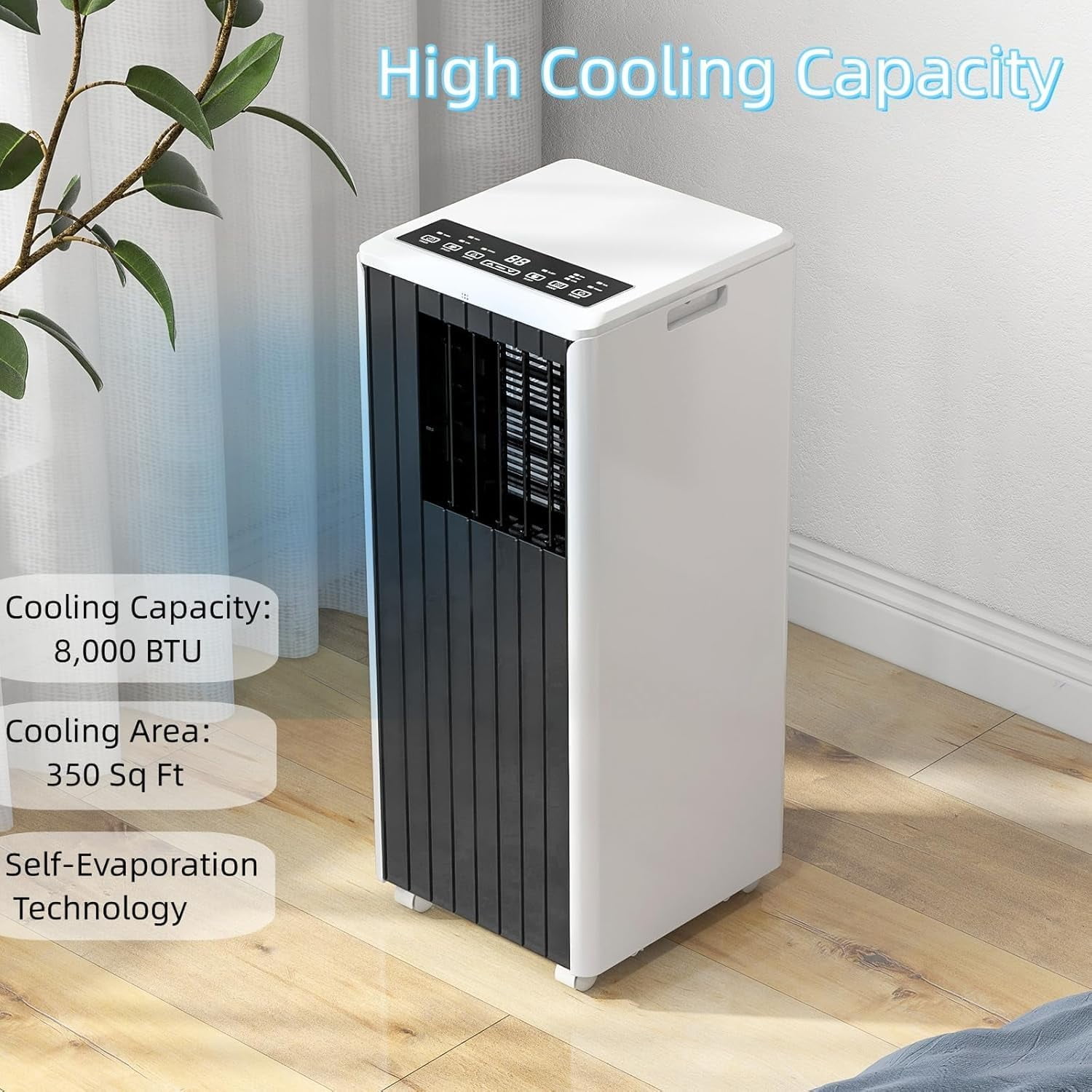 8000 BTU Portable Air Conditioner,Air Conditioner Portable with Remote ...