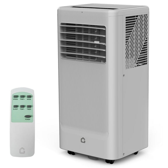 8000 BTU Portable Air Conditioner, Quiet 3-in-1 Cooling Unit for Rooms Up to 250 Sq.Ft, Includes Dehumidifier & Fan Modes, Remote Control, Sleep Mode – Perfect for Bedrooms & Apartments