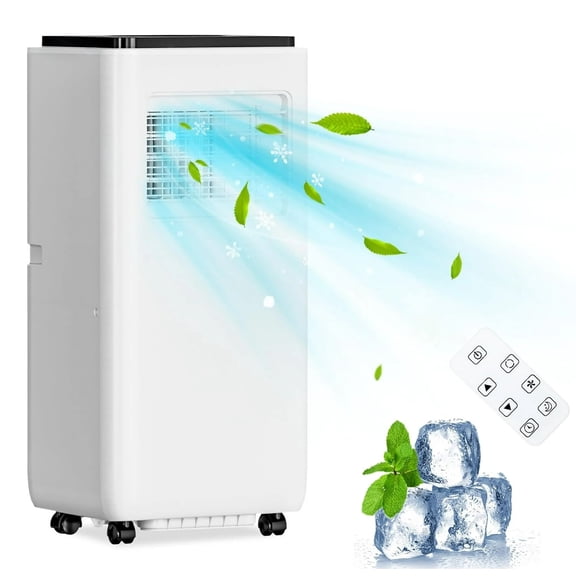 8000 BTU Portable Air Conditioner with Remote Control, 3-in-1 AC Unit with Fan & Dehumidifier Mode,Quiet AC Unit with LED Display, Cool Rooms up to 350 Sq.Ft,24h Timer for Room, Dorm, Office