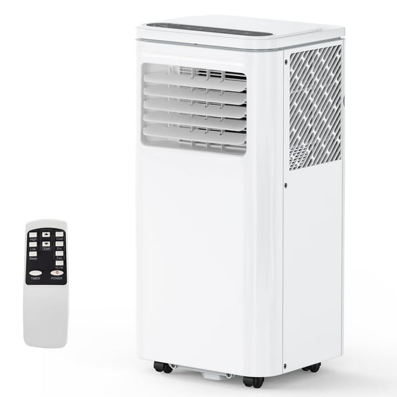 8000 BTU Portable Air Conditioner with Remote Control, 3-in-1 AC Unit with Fan & Dehumidifier Mode,Quiet AC Unit with LED Display, Cool Rooms up to 350 Sq.Ft,24h Timer for Room, Dorm, Office