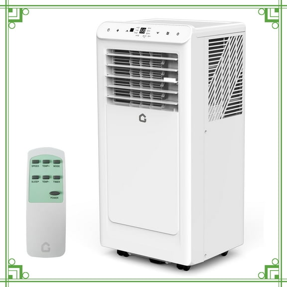8000 BTU Portable Air Conditioner for Rooms up to 250 Sq.Ft, 3-in-1 AC Unit with Fan & Dehumidifier, Quiet Portable AC with Remote Control & Timer, Mobile Air Cooler for Bedroom, Home, Office