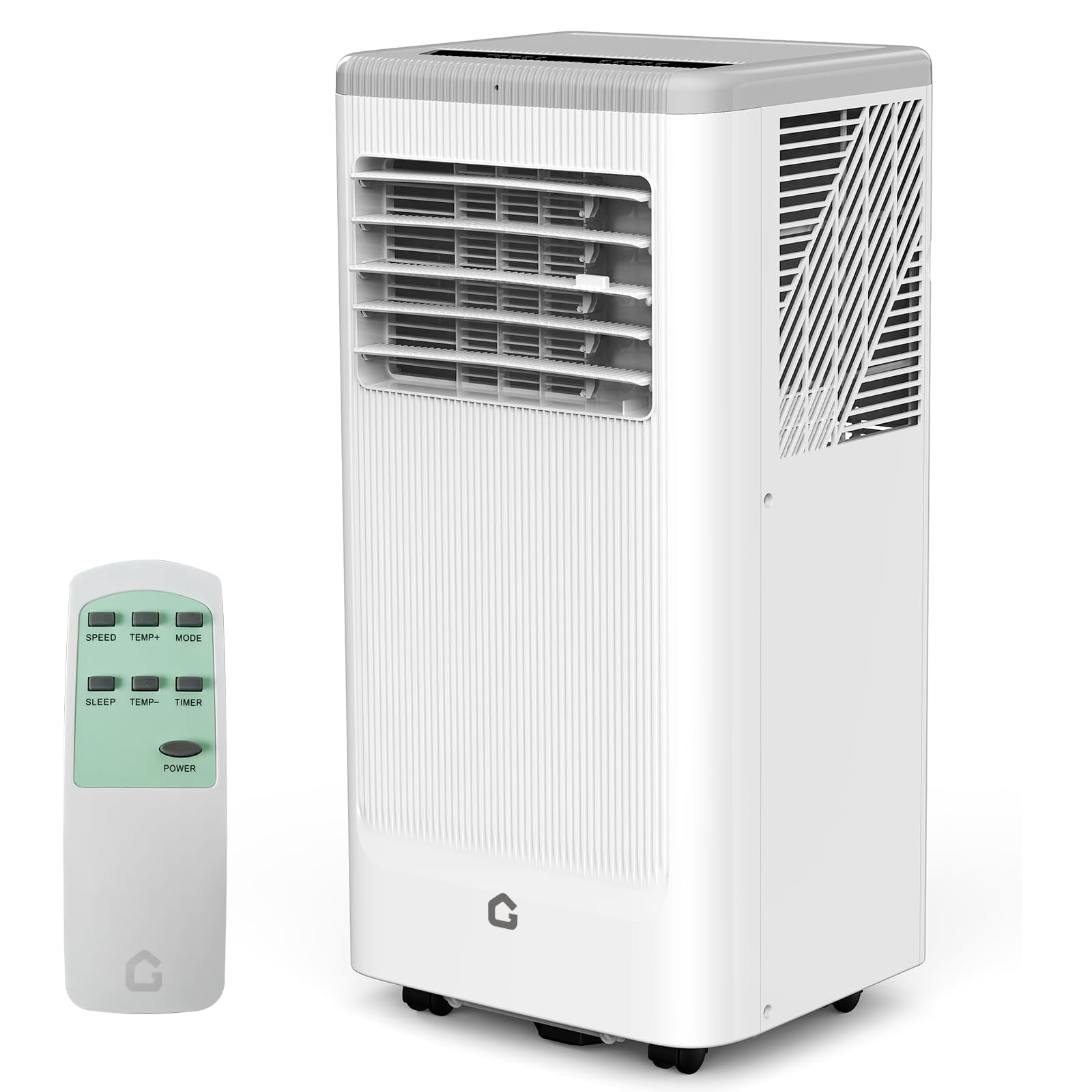 8000 BTU Portable Air Conditioner with Wheels, Portable AC Unit with Remote, Indoor Air Conditioner for Room 420 SQ.FT, Cooling/Fan/Dry Modes, Low Noise for Apartments, Office, Bedroom, Living Room