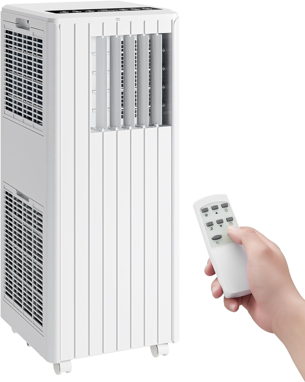 8000Btu Portable Air Conditioners, Portable AC Unit with Remote for Room to 300 sq.ft, 3 in 1, with Dehumidifying/Fan/Timer And Window Kit, Portable Air Conditioners with Auto Swing Functions
