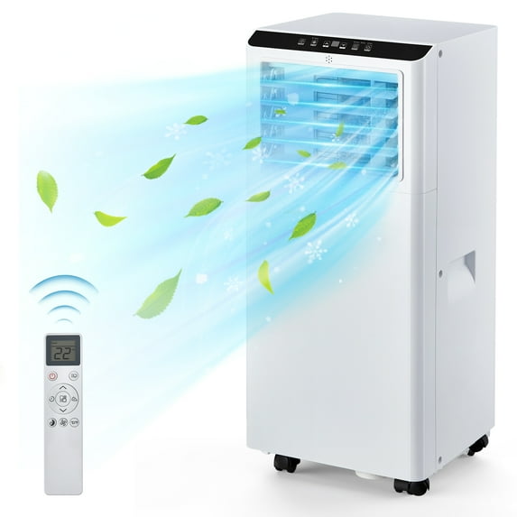8000 BTU PortableConditioners Portable AC Unit with Remote, Digital Display/24Hrs Timer/Installation Kit forOffice/Dorms,