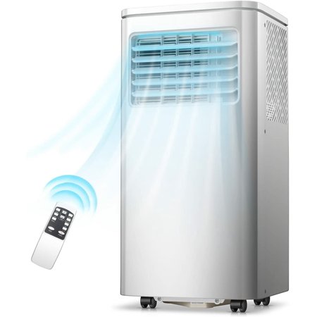 8000 BTU White Portable Air Conditioner Smart AC w/Dehumidifier & Fan App Home