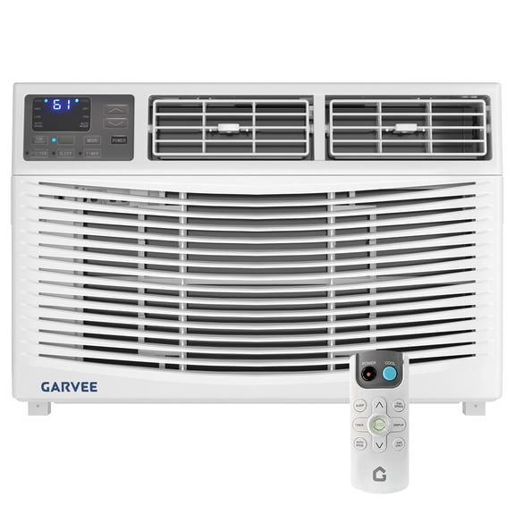 8000 BTU Window Air Conditioner with Remote Control, Cools up to 350 Sq. Ft, 3 Cooling & Fan Speeds, Quiet Operation, LED Digital Display, Easy Installation, Ideal for Bedroom Office