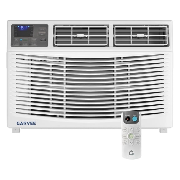8000 BTU Window Air Conditioner with Remote – Cools Rooms Up to 350 Sq. Ft., 3 Cooling & Fan Speeds, Quiet Operation, LED Digital Display, Easy Install Kit Included for Bedroom, Office & Small Living