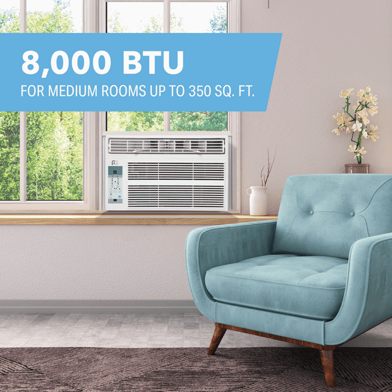 8000 BTU Window Air Conditioner - Single Pack — Residential Use, Standard Application