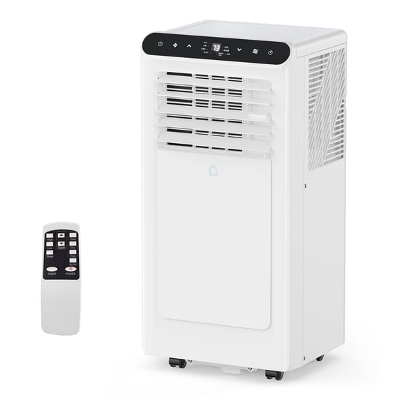 8000 BTUs Portable Air Conditioner,Up to 350 Sq.Ft. Remote Control 48dB Portable AC Unit, Dehumidifier, Fan, Sleep, 24H Timer&Installation Kit
