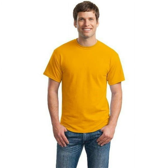 8000 Dry Blend 50 Percent Cotton & 50 Percent Poly T-Shirt, Gold - 4XL